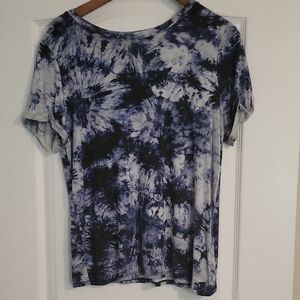Philosophy Tie Dye Short Sleeve Top Size Large Blue White Casual Tee